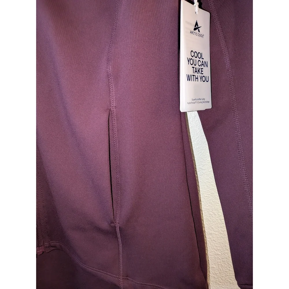 HydroFreeze X Instant Cooling Zip‎ Up Long Sleeve Womens Medium Purple